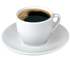 xícara com café expresso isolado em fundo transparente