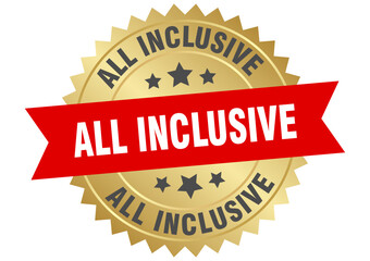 ALL INCLUSIVE label, sign