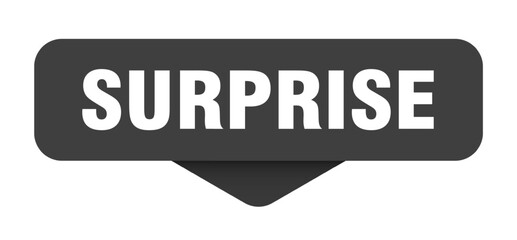 SURPRISE banner, sticker, label, button