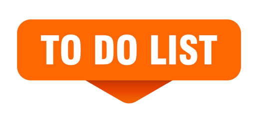 TO DO LIST banner, sticker, label, button