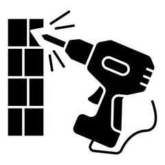 Premium download icon of drilling machine