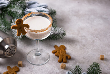 Christmas winter creamy cocktail eggnog
