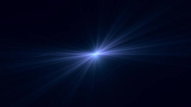 sehr heller Stern im Weltall mit blauen Lichtstrahlen, schnelles Internet, Lichtgeschwindigkeit, Zentrum, Mittelpunkt, Energie, Universum, Technologie, Wissenschaft, Datenfluss