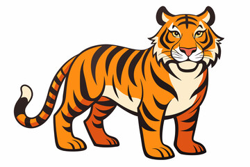 Tiger vector design on white background