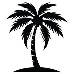 Obraz premium Palm Tree Silhouette Vector Illustration 