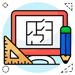 Premium download icon of construction plan