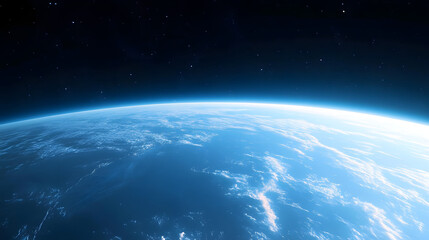 Obraz premium Subtle stratus clouds fading into the distant horizon, with the ozone layer barely perceptible in the upper sky, Stratus Fading Ozone, Distant atmospheric layers