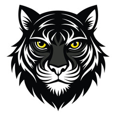 Wildlife Tiger Icon with Bold and Fierce Expression