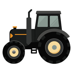 Farm Vehicle Icon for Agriculture and Harvest Concepts
