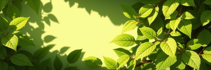 Abstract leaf shadows creating a mesmerizing pattern on a weathered cement background, artistic, foliage, natural
