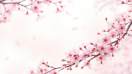 Abstract pink sakura petals falling in a mesmerizing background, sakura, season