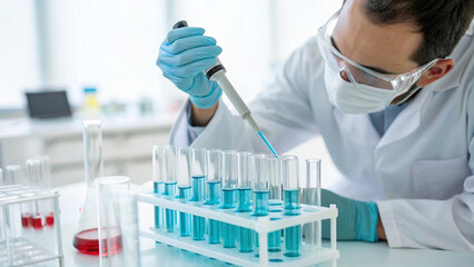 Fototapeta premium scientist working in laboratory