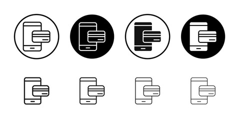 Payment method icon Flat outline fill set collection