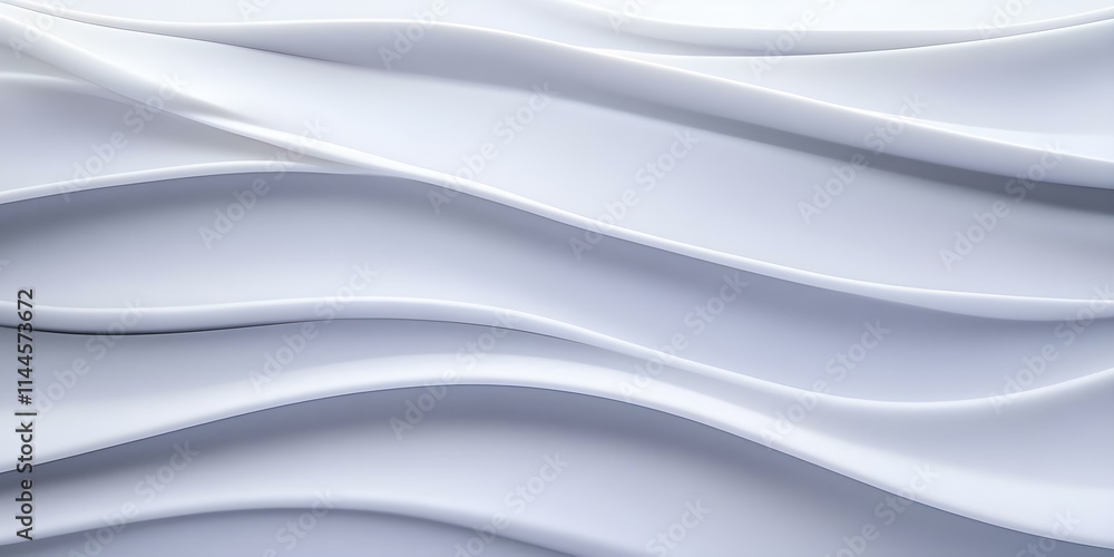 Poster a curved, undulating surface in white, creating a smooth and modern abstract texture. concept modern