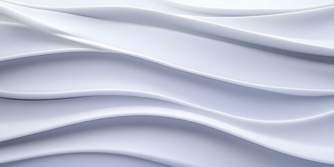 Obraz premium A curved, undulating surface in white, creating a smooth and modern abstract texture. Concept Modern Abstract Design, Curved Surfaces, Smooth Textures, White Aesthetics, Undulating Forms