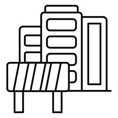 Trendy vector design of road block board