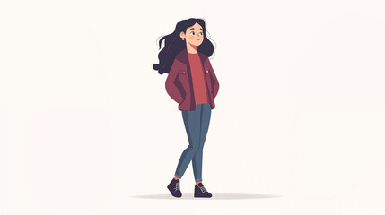 Cute cartoon girl illustration
