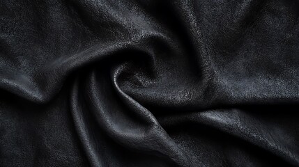 A close up of a black fabric with a very thin pattern. AI Generated