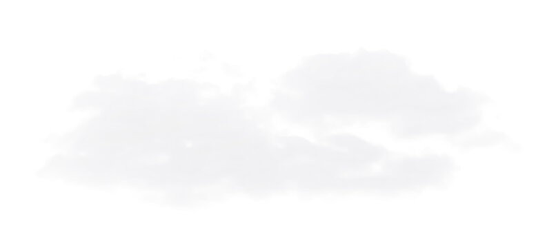 Realistic cutout of white cloud 