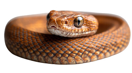 Fototapeta premium close up of a python isolated on white background