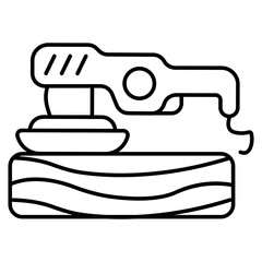 Carpenter electric tool icon, editable vector