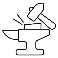 Anvil icon, editable vector