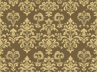 Elegant intricate floral damask pattern in light grey and white, textile, ornate, classic