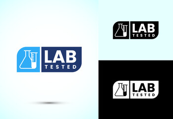 Lab tested icon. Laboratory testing product quality certificate symbol,  Clinically certified