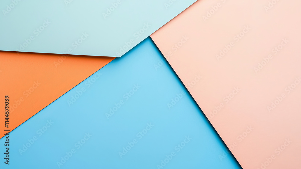 Poster abstract colored paper texture background with geometric shapes
