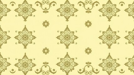 Elegant seamless damask wallpaper design with intricate floral motifs and swirls, swirls, floral