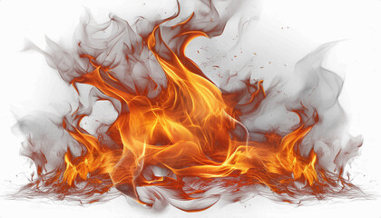 Realistic Fire Flames on a transparent Background – High-Resolution PNG for Design Projects
