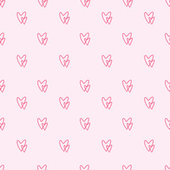 Heart and love doodle hand drawn seamless pattern background for wrapping, illustration, valentine and celebration. Minimalist