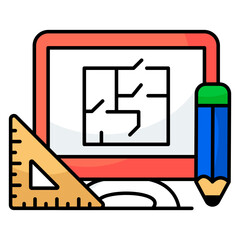 Premium download icon of construction plan