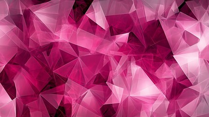 Fototapeta premium Dynamic pink geometric digital painting abstract style. AI Generated