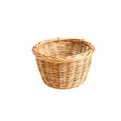 Fototapeta premium Wicker basket isolated isolated on the blank background