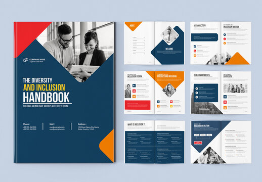 The Diversity And Inclusion Handbook Brochure Template