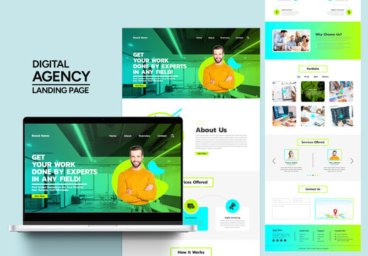 Digital Agency Landing Page Website Template