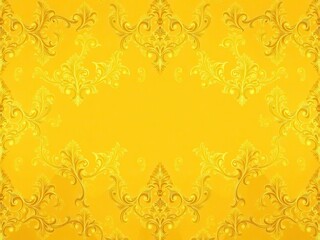 Obraz premium Luxurious golden background adorned with intricate damask floral pattern, damask, luxury