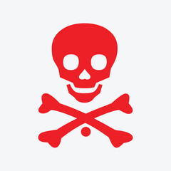 Pirate skull and bones internet royalty free vector art