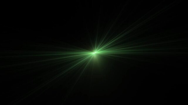 sehr heller Stern im Weltall mit gr&uuml;nen Lichtstrahlen, schnelles Internet, Lichtgeschwindigkeit, Zentrum, Mittelpunkt, Energie, Universum, Technologie, Wissenschaft, Datenfluss