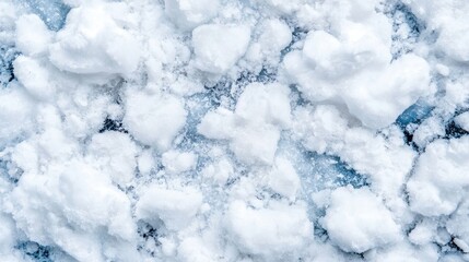 Textured Close-Up of Fresh Fallen Snow on a Winter Day
