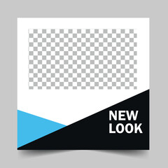 Naklejka premium Fashion Sale Social Media Post for the shop owner new arrival & clothing collection promotion. Modern geometric garments shop sales social layouts square web banner digital marketing