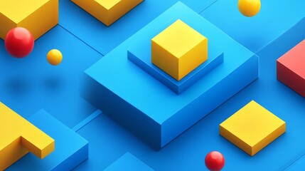 Vibrant and creative branding key visual that uses bold shapes, modern design principles, and artistic elements to showcase brand innovation