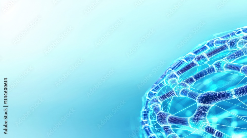 Aufkleber futuristic abstract sphere technology network global connection digital data cyberspac