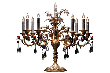 Elegant Candle Holder Isolated on Transparent Background