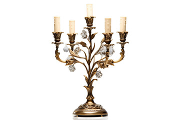 Classic Candelabra Stand Isolated on Transparent Background