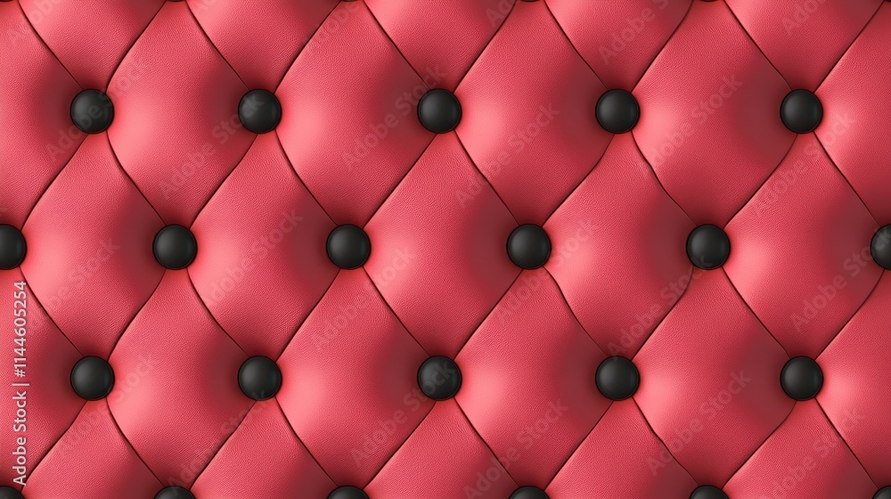 Aufkleber red and black upholstery pattern with button tufting design