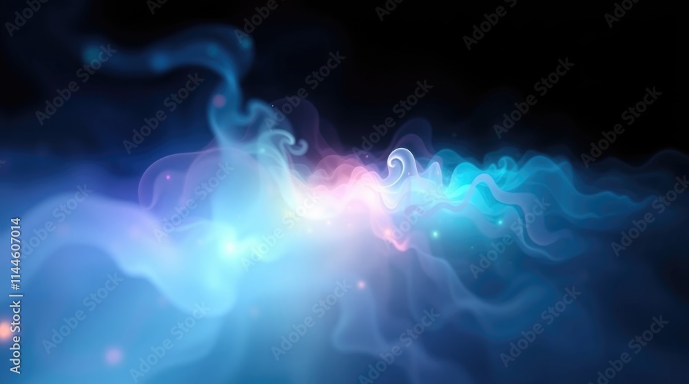 Poster colors blend and flow in a stunning array of light, creating a dynamic atmosphere that captivates th