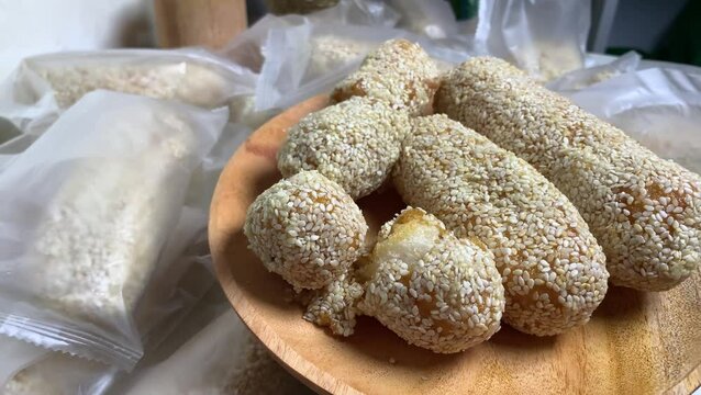 Manco Wijen or sesame cake is a traditional Indonesian food, feels crunchy but also sweet. very tasty and addictive. traditional food.