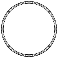 A drawing of black circle frame